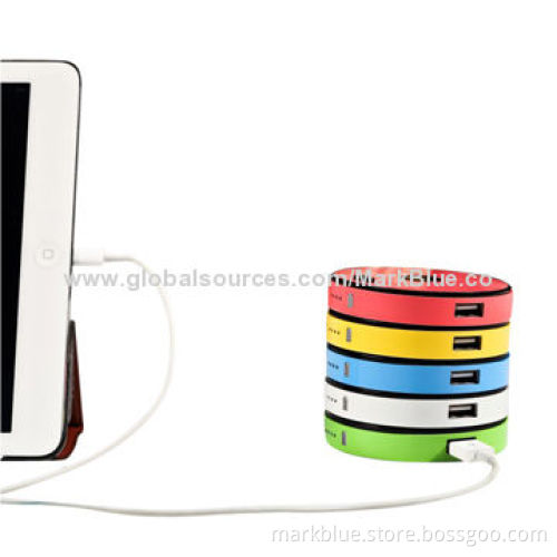 2014 New Design Round Novelty 2,000mAh Superposed Power Banks for Smartphones/Tablets